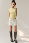 BDG Bonnie Lace Side-Stripe Ribbed Knit Tank Top