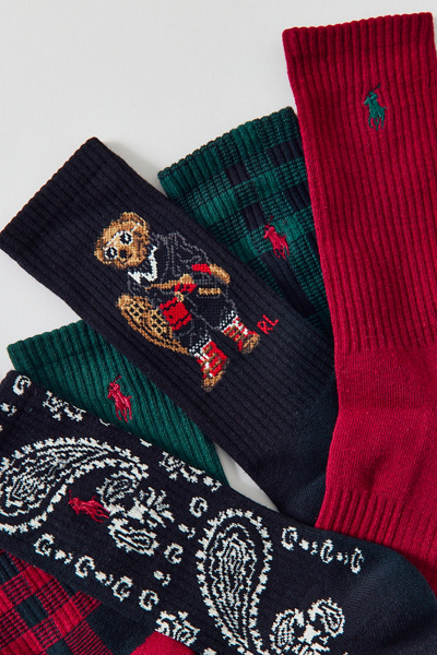 Polo Ralph Lauren Patterned Crew Sock 6-Pack