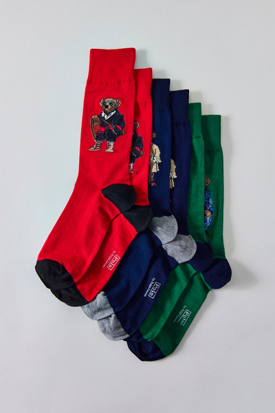 Polo Ralph Lauren Bear Trouser Sock Gift 3-Pack