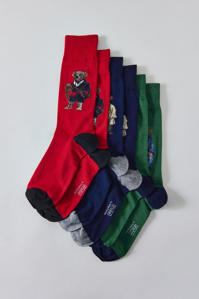 Polo Ralph Lauren Bear Trouser Sock Gift 3-Pack #1