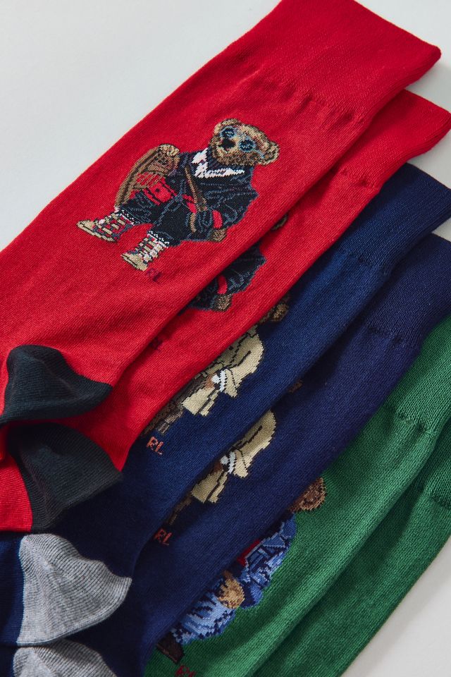 Polo Ralph Lauren Bear Trouser Sock Gift 3-Pack #2