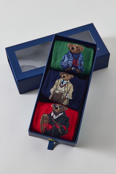 Polo Ralph Lauren Bear Trouser Sock Gift 3-Pack