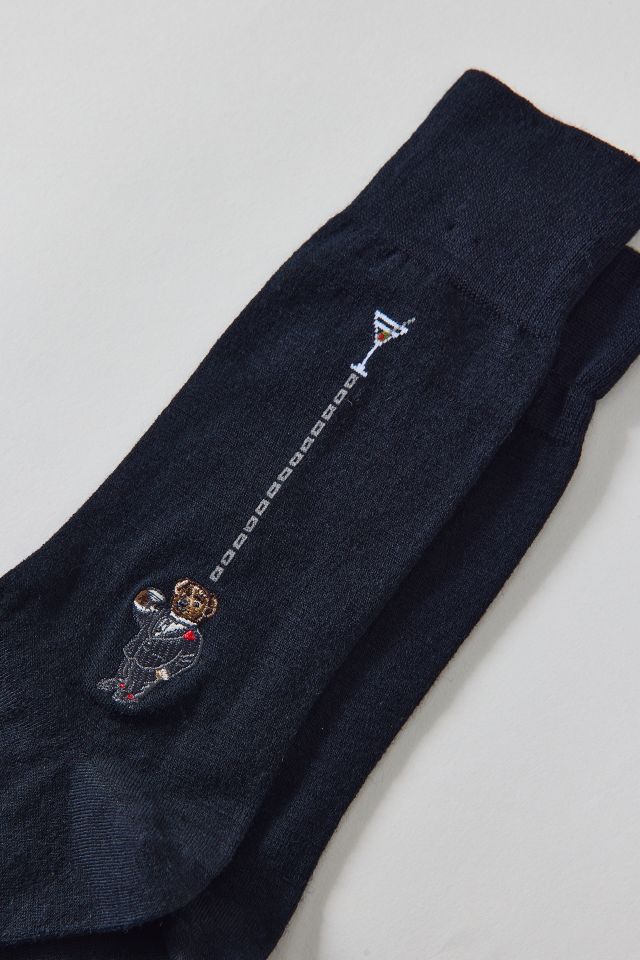 Polo Ralph Lauren Embroidered Martini Bear Crew Sock #1