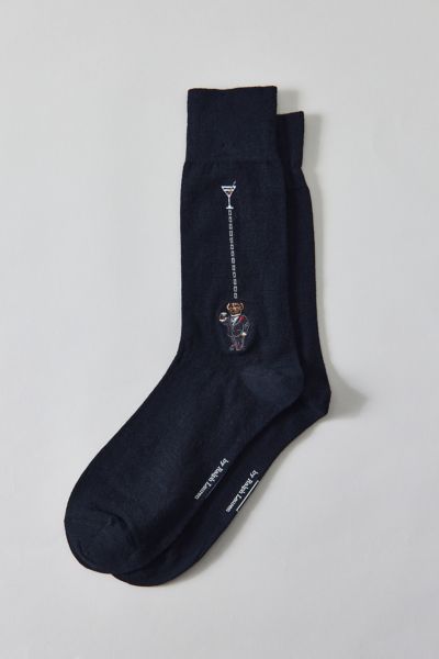 Polo Ralph Lauren Embroidered Martini Bear Crew Sock