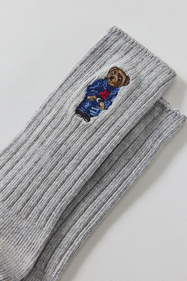 Polo Ralph Lauren Embroidered Denim Bear Crew Sock #1