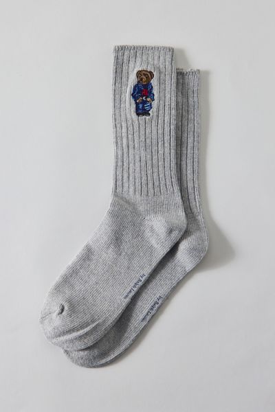 Polo Ralph Lauren Embroidered Denim Bear Crew Sock
