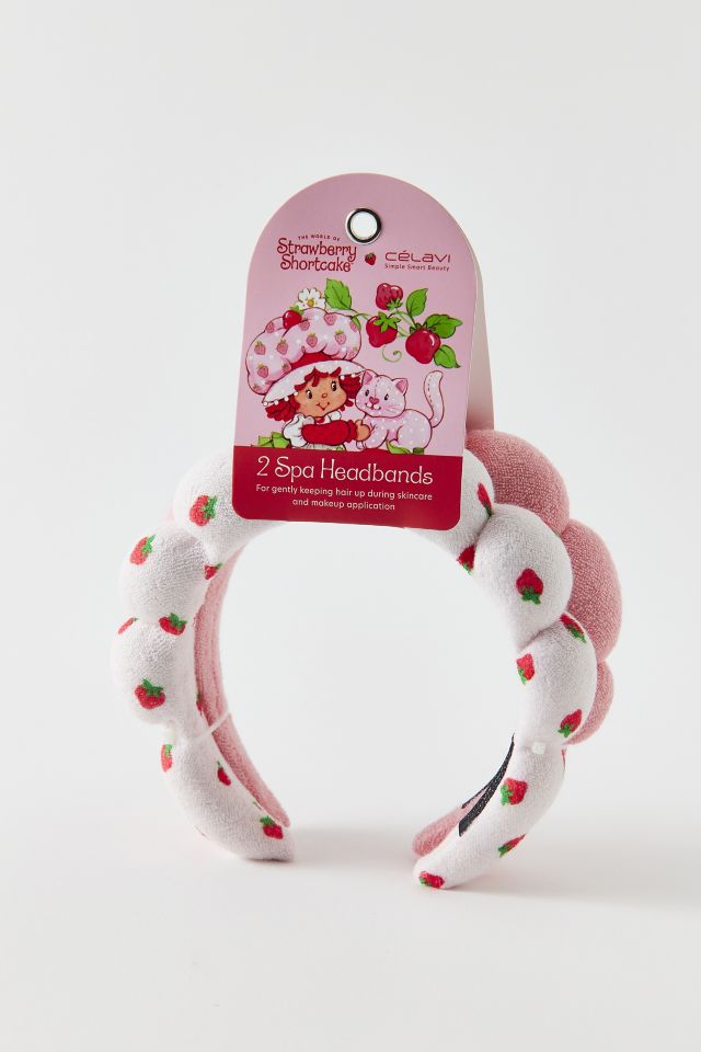 Célavi X Strawberry Shortcake 2-Piece Spa Sponge Headband Set #1