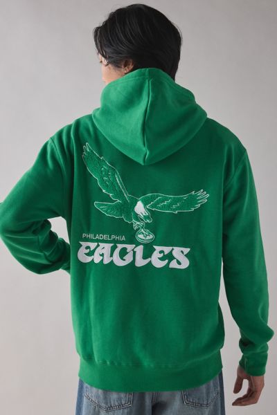 Urban Outfitters Nfl Philadelphia Eagles Uo Exclusive Chenille Patch Hoodie Sweatshirt In Green, Men's At Urban Outfi In Green