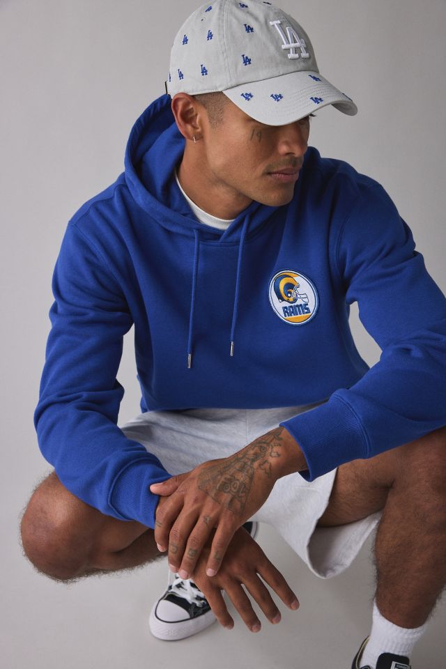 Ultra Game UO Exclusive NFL Los Angeles Rams Chenille Patch Hoodie Sweatshirt #3