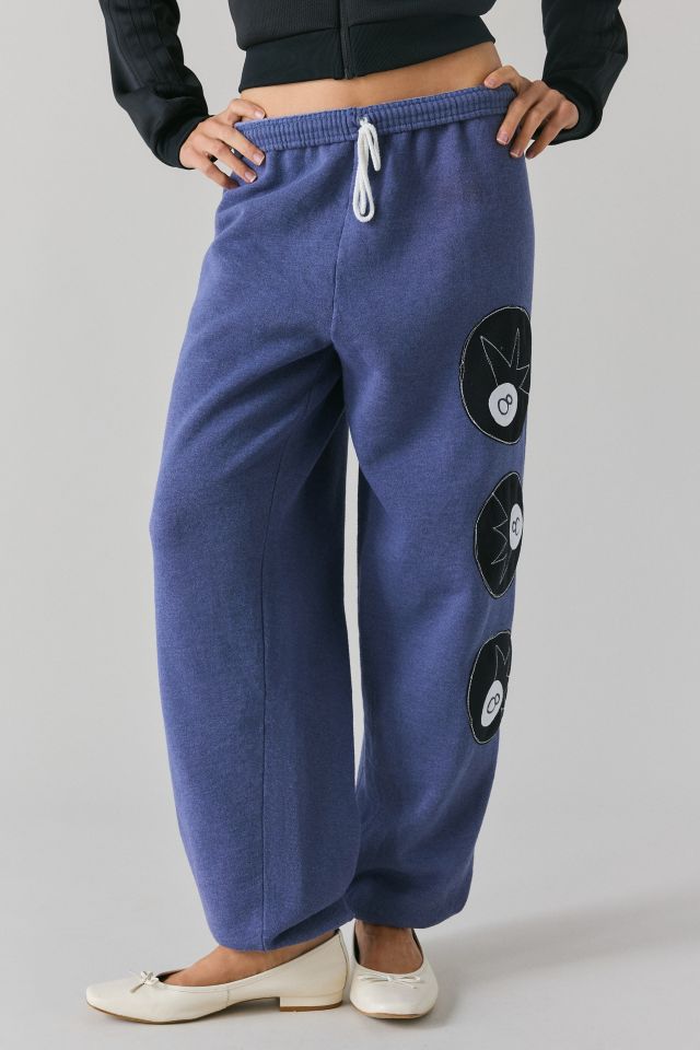 Vintage By Magg’s Rags Tripe 8 Ball Patchwork Graphic Sweatpant #1