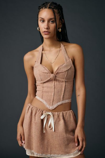 Zemeta Blush Me Halter Neck Corset Top
