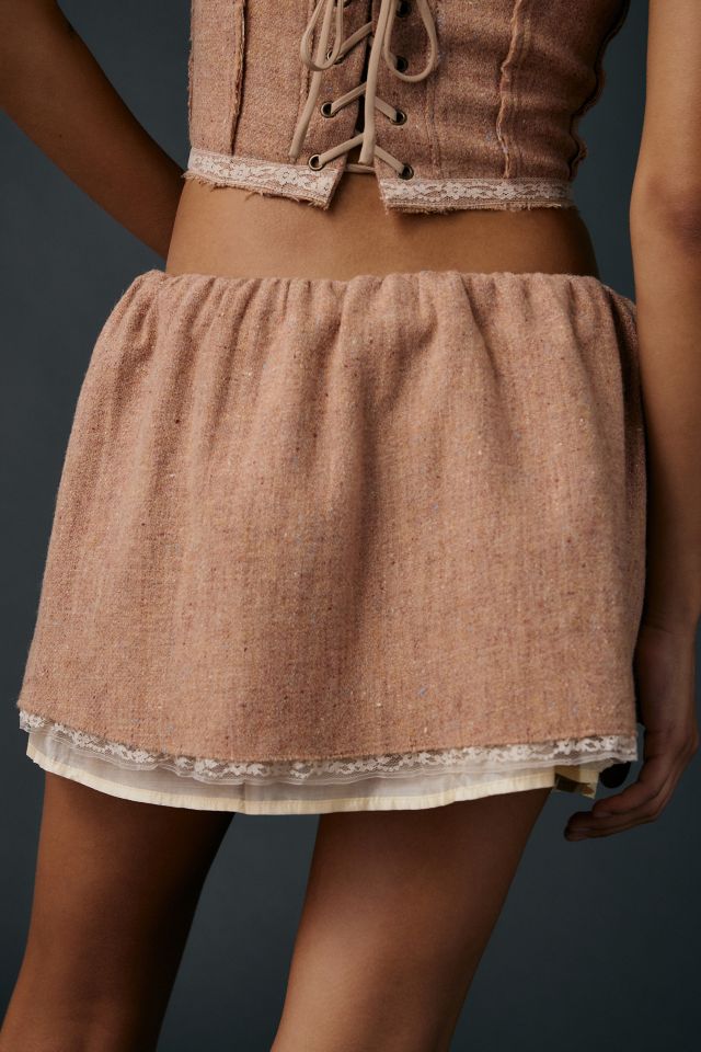 Zemeta Rosie Lace Trim Mini Skirt #2