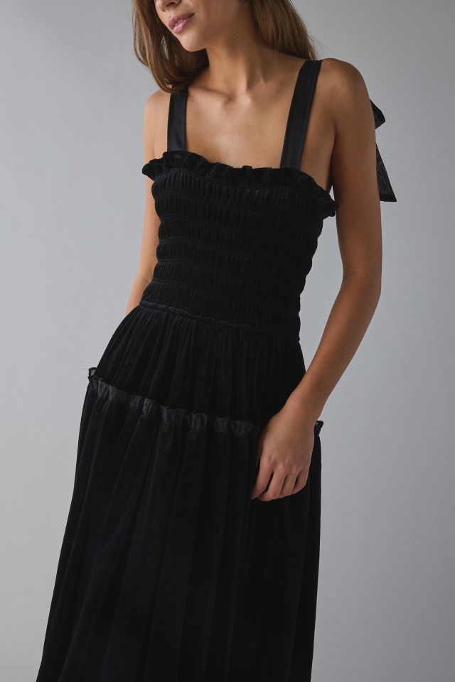 En Saison KcKenna Smocked Tie-Strap Midi Dress #3