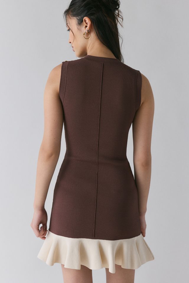 En Saison Ingrid Ruffle Hem Sweater Mini Dress #3