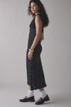 En Saison Darlene Polka Dot Plunging Tie-Back Maxi Dress