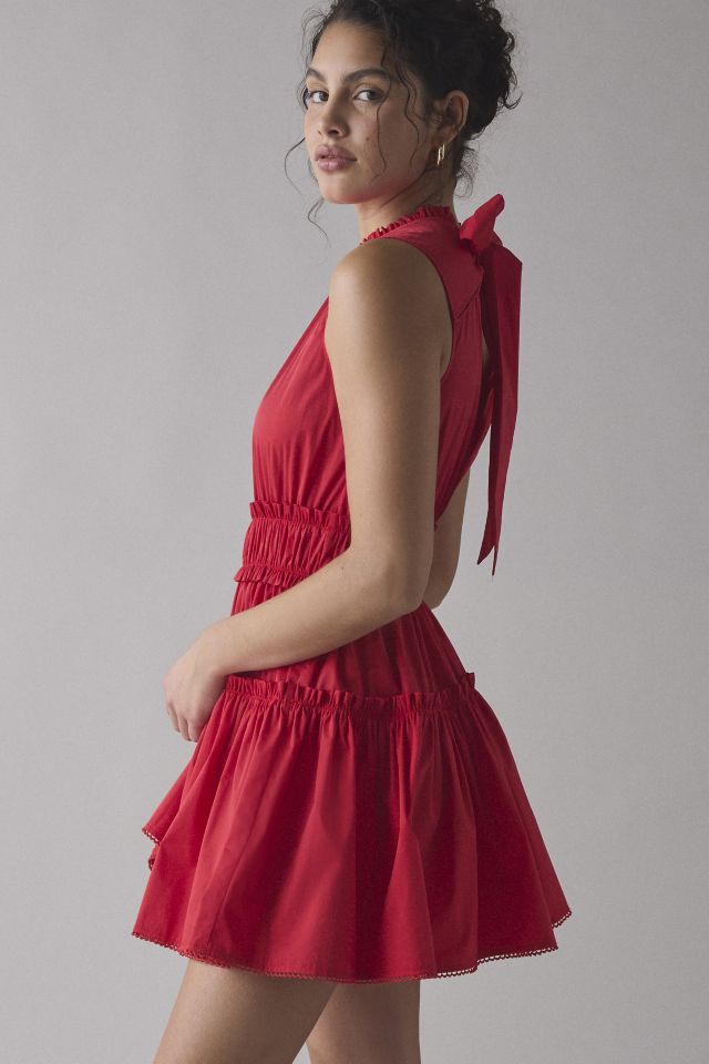 Robe mini à nœud En Saison Payton à plusieurs niveaux #3