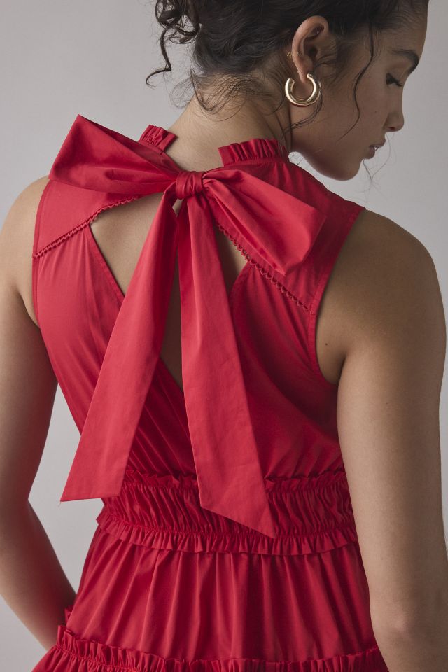 Robe mini à nœud En Saison Payton à plusieurs niveaux #4
