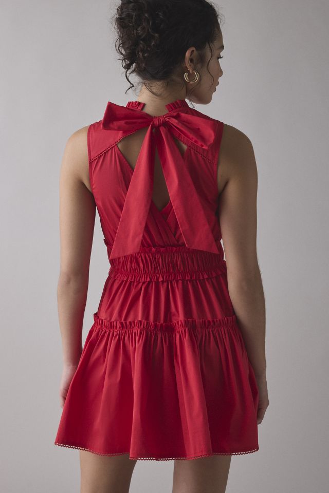 Robe mini à nœud En Saison Payton à plusieurs niveaux #5