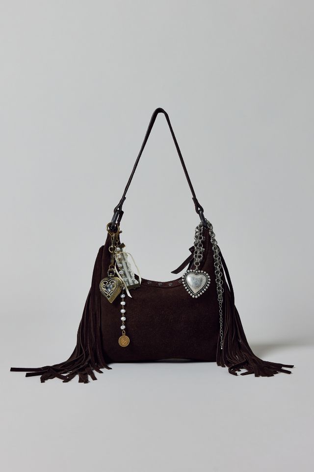 Silence + Noise Bella Suede Fringe Bag #1
