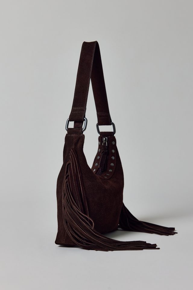 Silence + Noise Bella Suede Fringe Bag #4