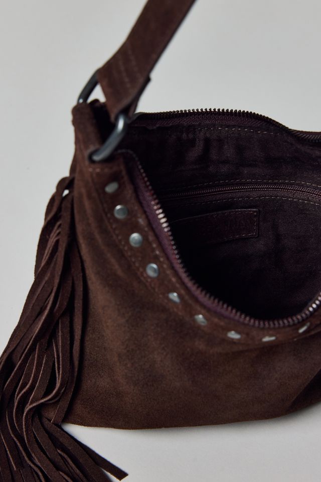 Silence + Noise Bella Suede Fringe Bag #5