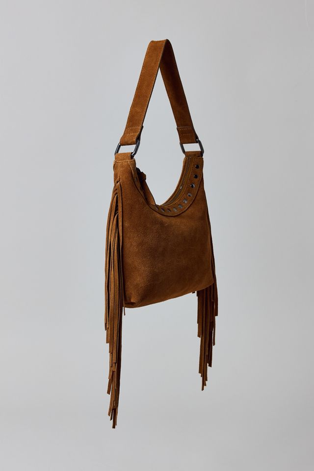 Silence + Noise Bella Suede Fringe Bag #3