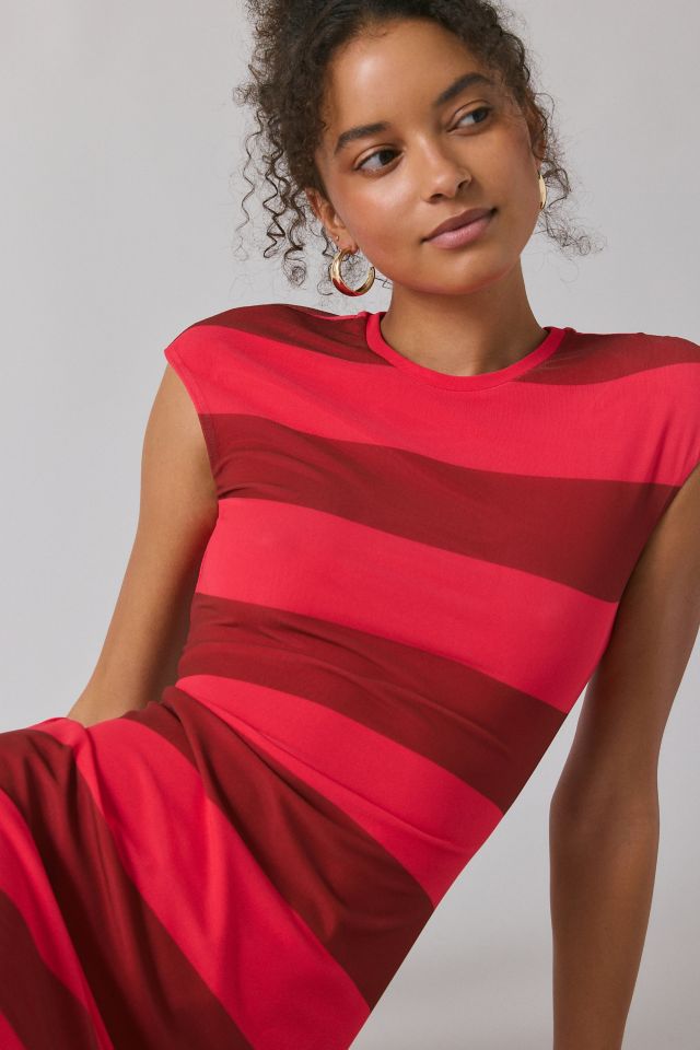 Robe maxi à manches courtes en maille rayée AFRM Cody #1