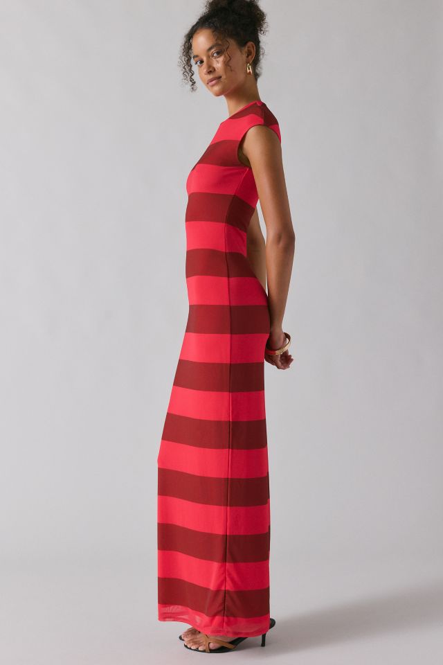 Robe maxi à manches courtes en maille rayée AFRM Cody #2