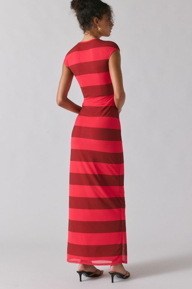 Robe maxi à manches courtes en maille rayée AFRM Cody #3