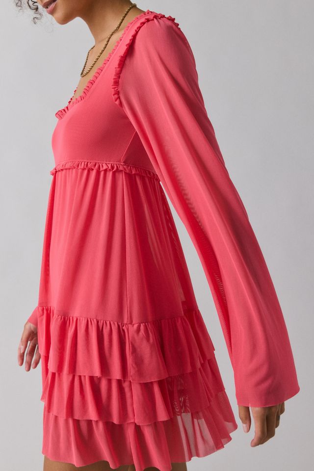AFRM Madison Bell Sleeve Ruffle Babydoll Mini Dress #1