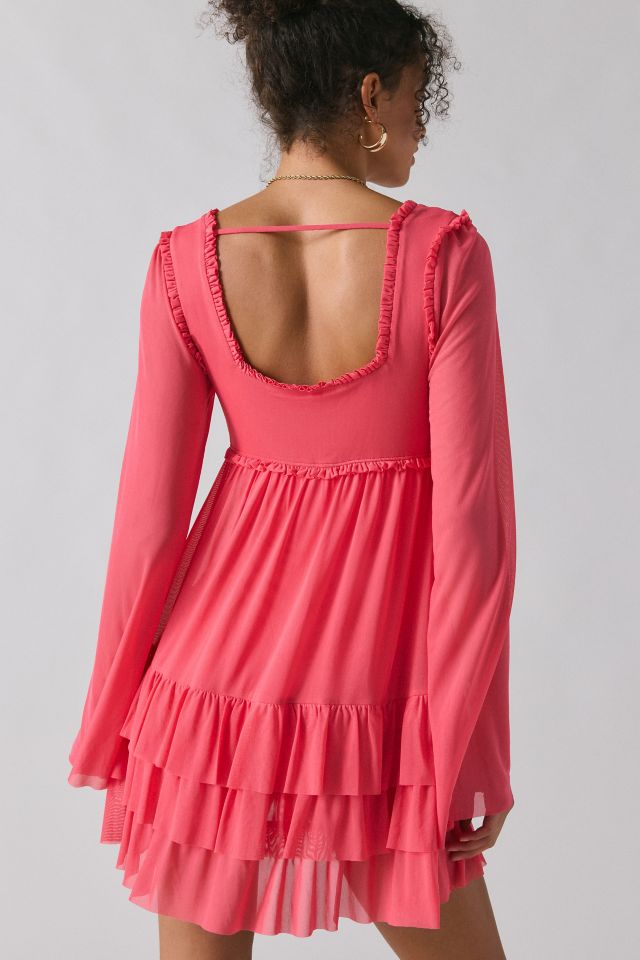 AFRM Madison Bell Sleeve Ruffle Babydoll Mini Dress #3