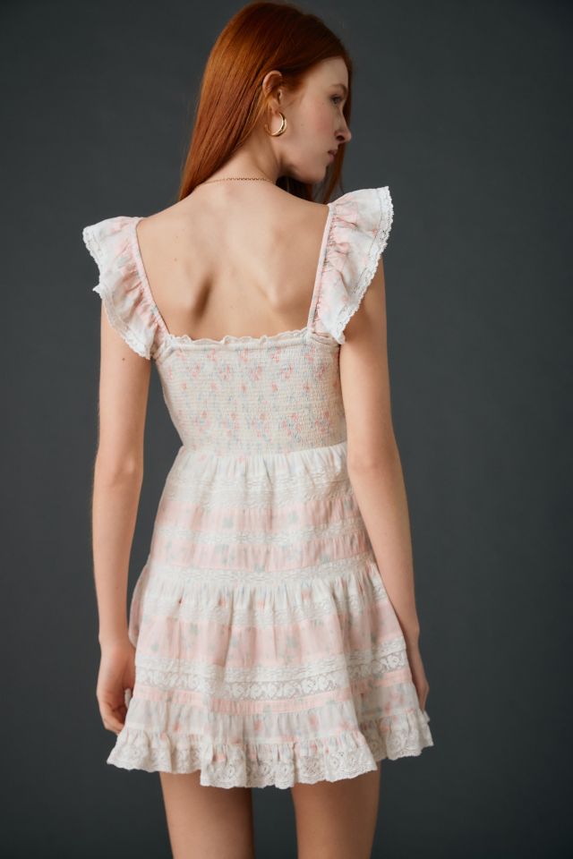 LoveShackFancy Melitta Mixed Floral Print Mini Dress #2
