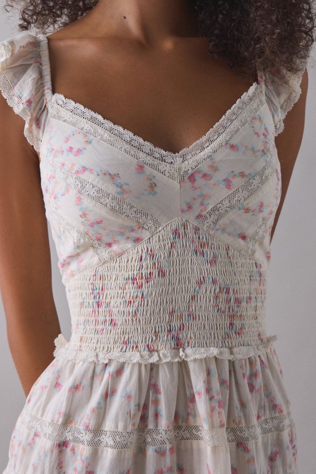 LoveShackFancy Finny Luna Rosa Fleur Cotton Ruffle Mini Dress #2