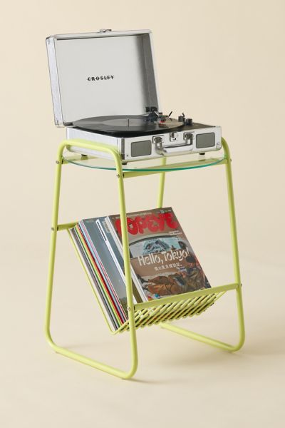 Urban Outfitters Martin Record Player Display Side Table In Citron At  In Green