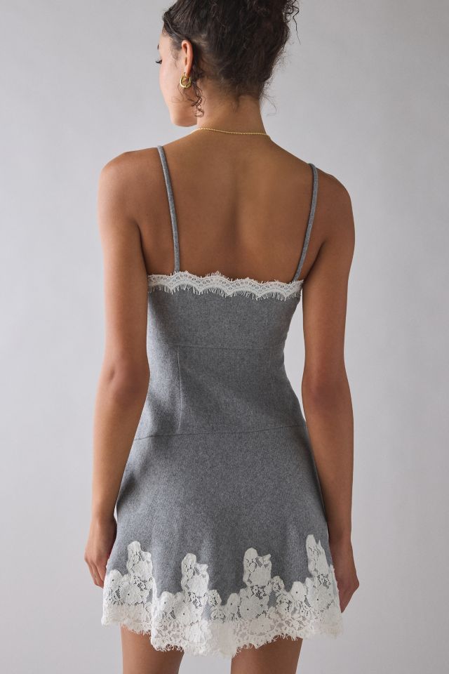 LoveShackFancy Teddi Lace-Trimmed Tailored Mini Dress #3