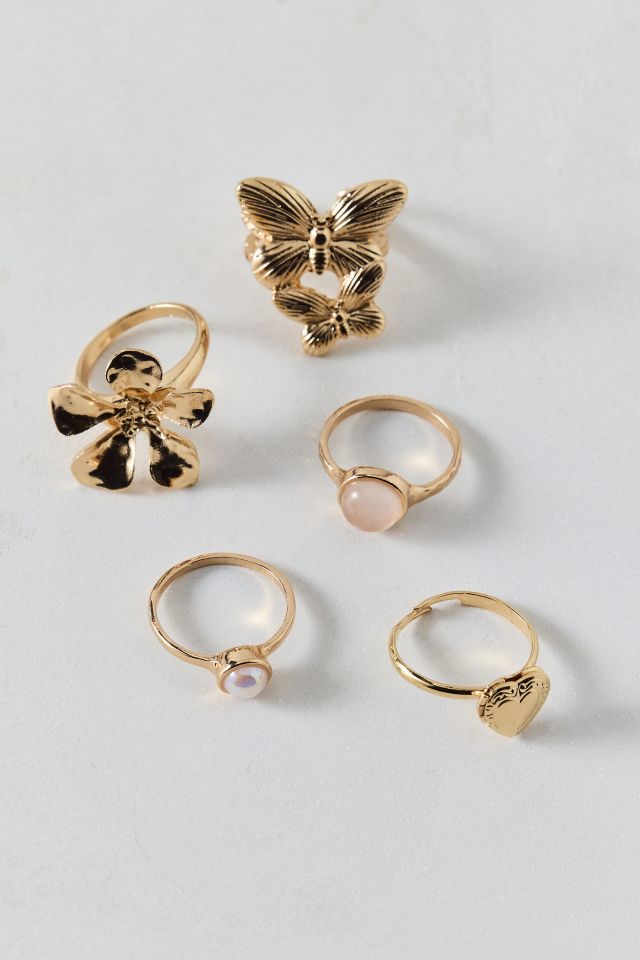 Mariposa Butterfly Ring Set