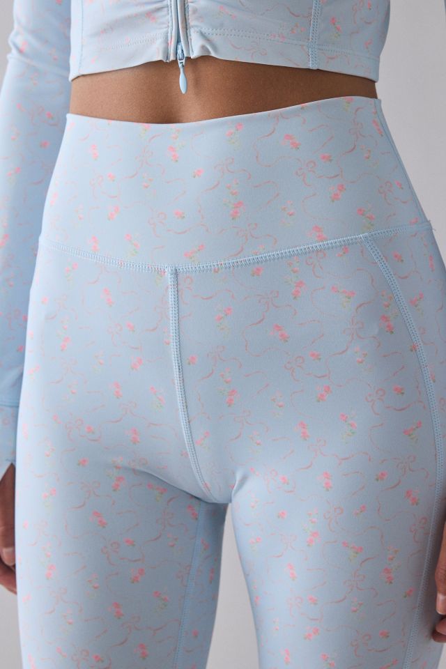 LoveShackFancy Santiana Blue Floral Active Leggings #1