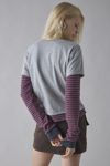 BDG Tye Long Sleeve Layered Twofer Tee