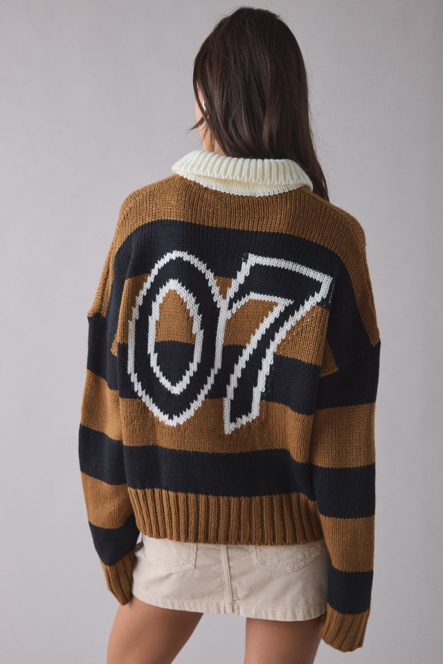 The Ragged Priest League Stripe Rugby Knit Sweater #1