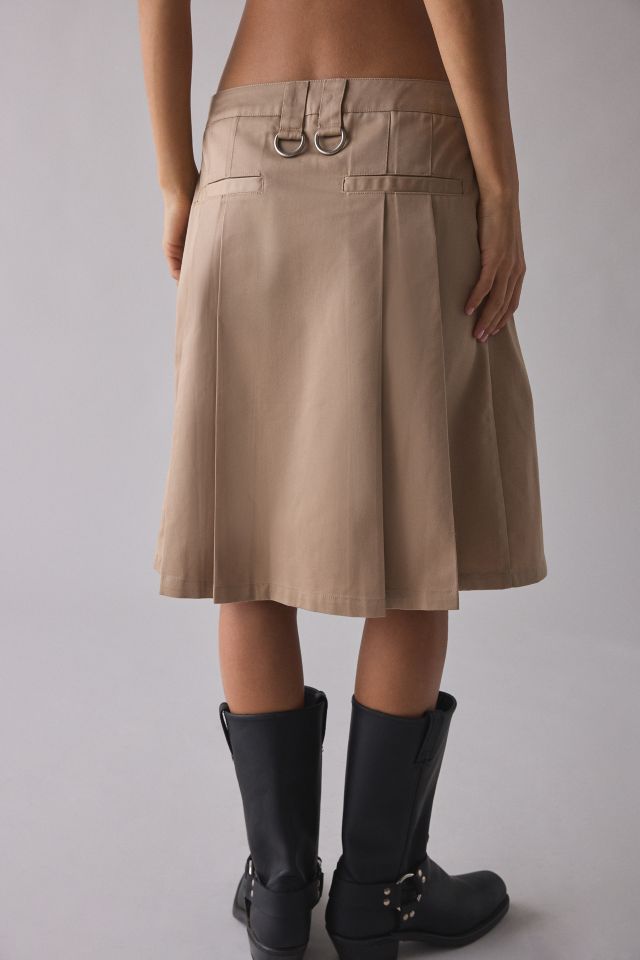 The Ragged Priest Clerk Pleated Utility Midi Skirt #1