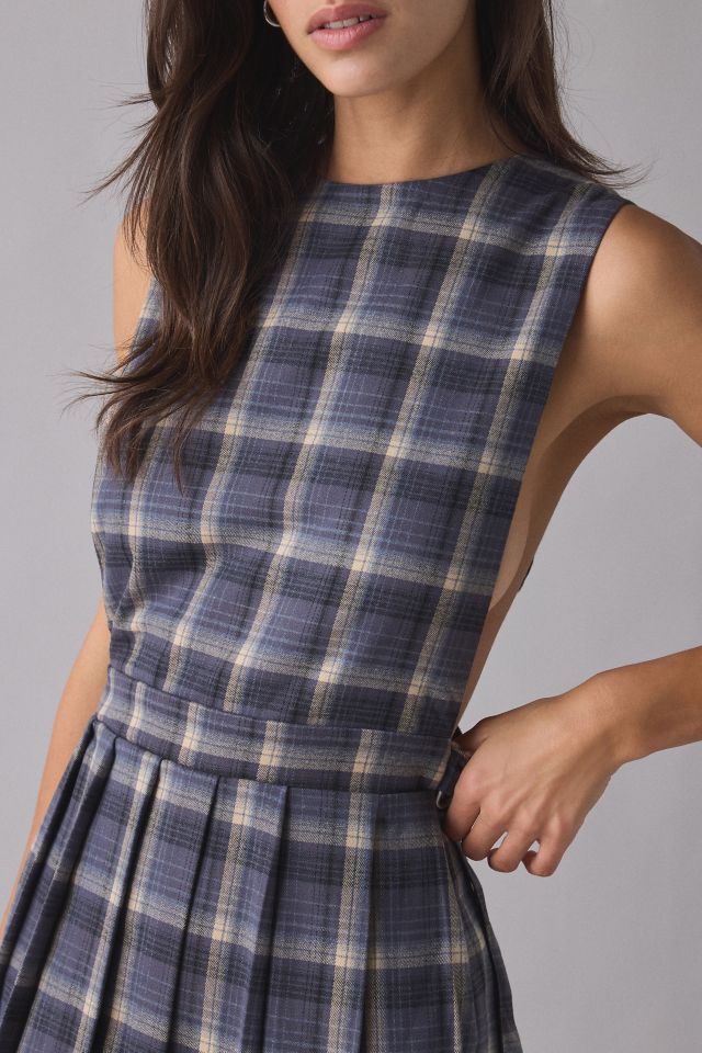 The Ragged Priest Memo Check Pinafore Midi Dress #2