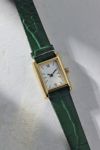 Croc Embossed Leather Rectangle Watch