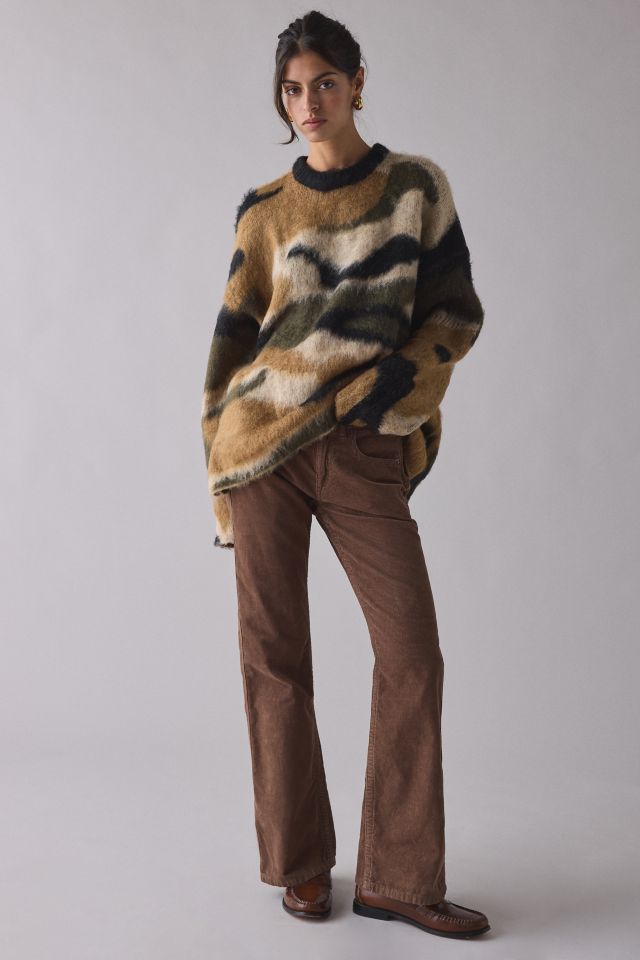 The Ragged Priest Raid Camo Fuzzy Knit Oversized Sweater #2