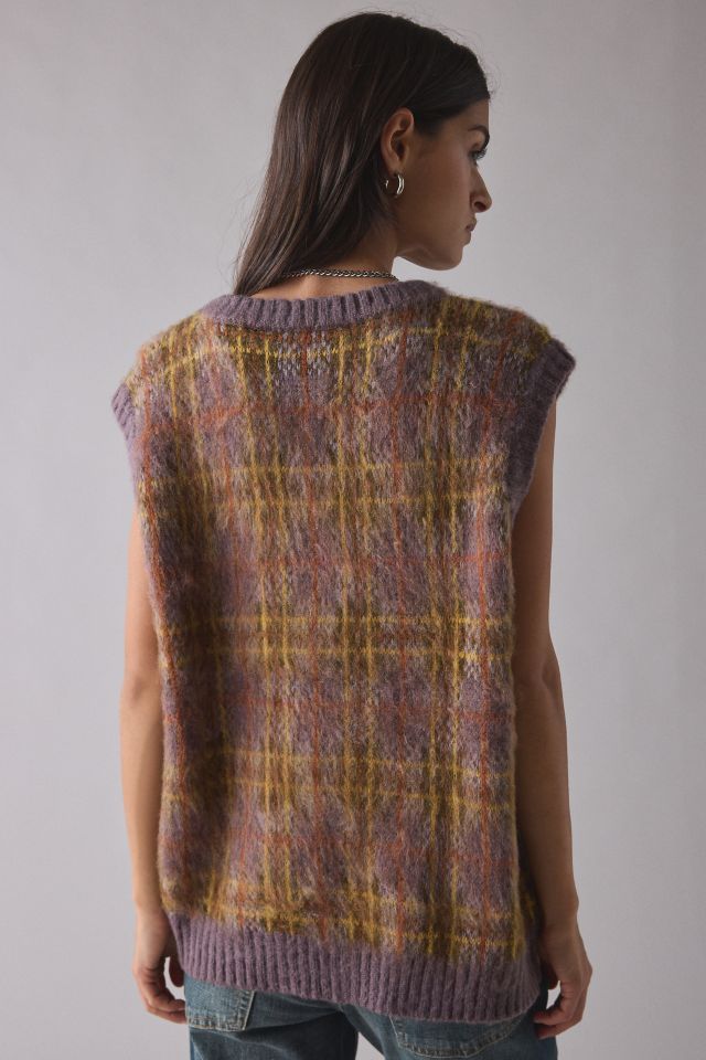 The Ragged Priest Civilian Check Knit Sweater Vest #1