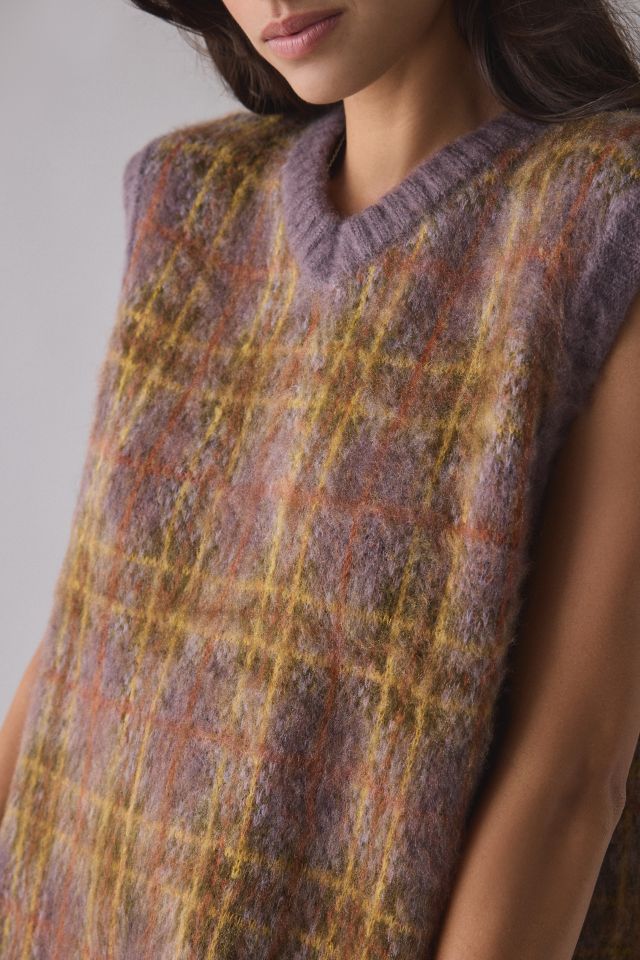 The Ragged Priest Civilian Check Knit Sweater Vest #3