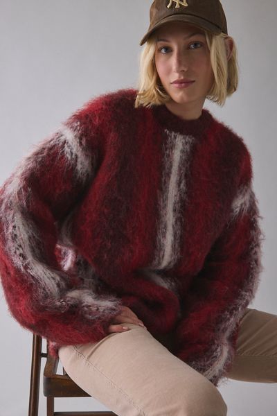 The Ragged Priest Obscure Brushed Stripe Knit Oversized Sweater
