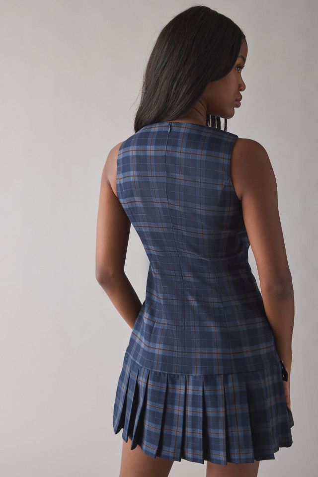 The Ragged Priest Bridle Check Pleated Kilt Mini Dress #1