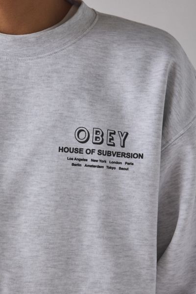 OBEY House Of Subversion Graphic Crew Neck Sweatshirt