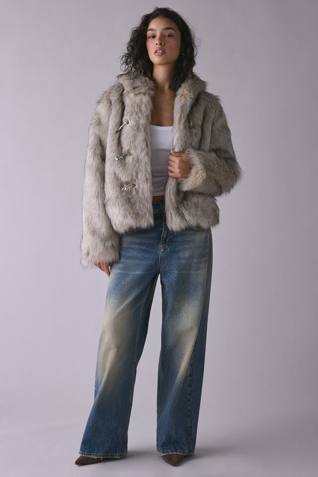 The Ragged Priest Julia Arctic White Faux Fur Hooded Jacket #2