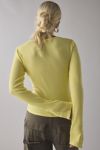 Kimchi Blue Lola Lace Trim Boatneck Long Sleeve Top